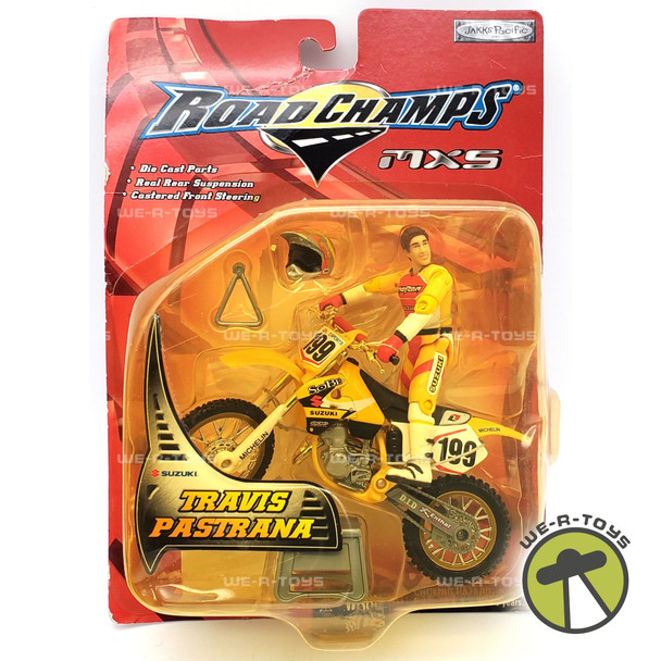 Road Champs MXS Travis Pastrana Action Figure 2003 Jakks Pacific #26280 NRFP