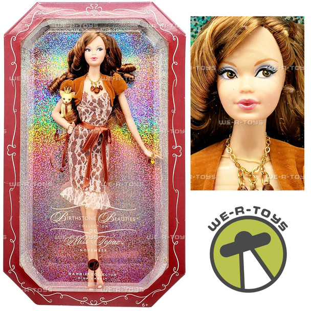 Miss Topaz Barbie Doll November Birthstone Beauties Collection Pink Label