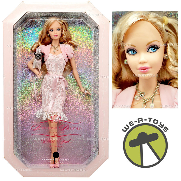 Miss Opal Barbie Doll October Birthstone Beauties Pink Label 2007 Mattel K8699