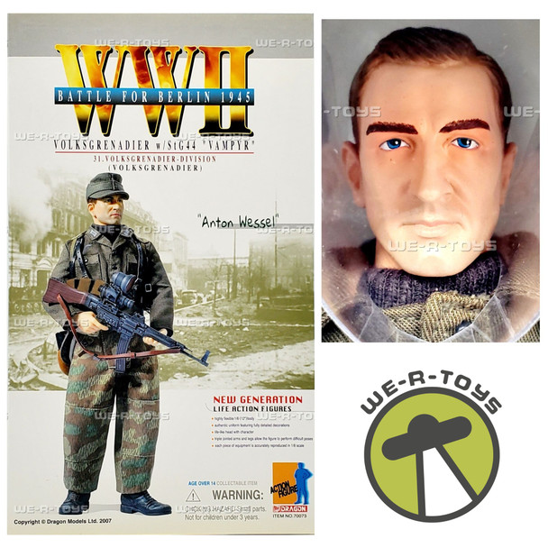 WWII Battle for Berlin 1945 Anton Wessel Volksgrenadier w/StG44 Vampyr Figure