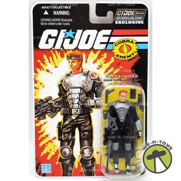 G.I. Joe Cobra Enemy Sniper Black Out Exclusive Action Figure 2012 Hasbro NRFP