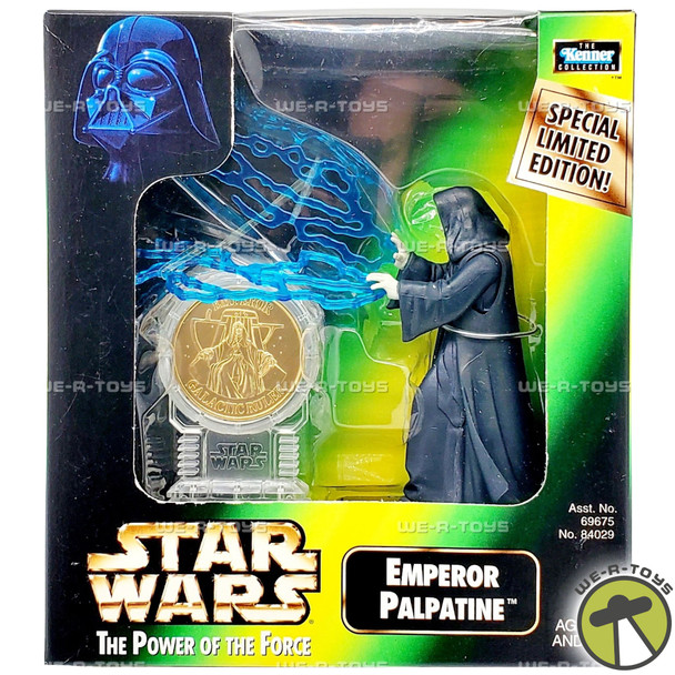 Star Wars Power of The Force Emperor Palpatine Action Figure and Millenium Coin