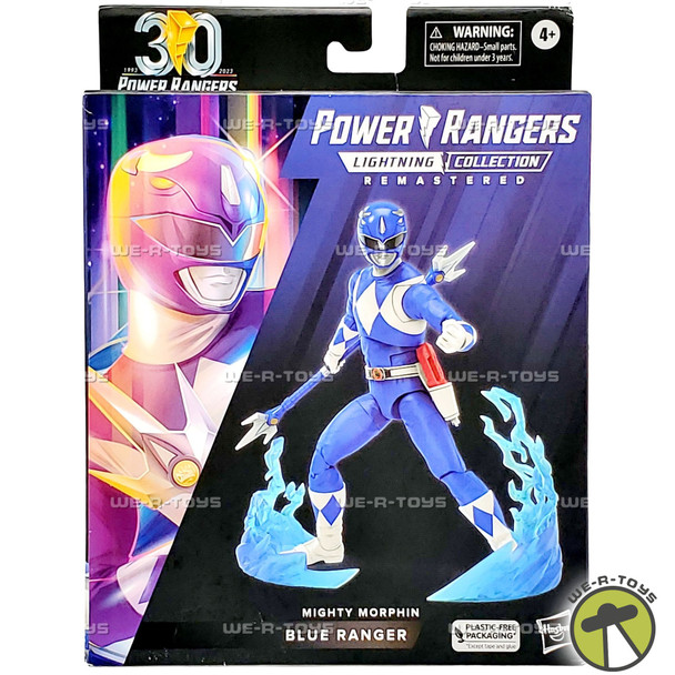 Power Rangers Lightning Collection Remastered Mighty Morphin Blue Ranger Figure