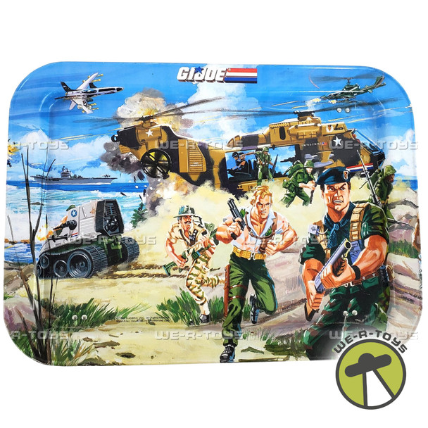 G.I. Joe Vintage Metal TV Folding Lap Tray 1987 Hasbro Used