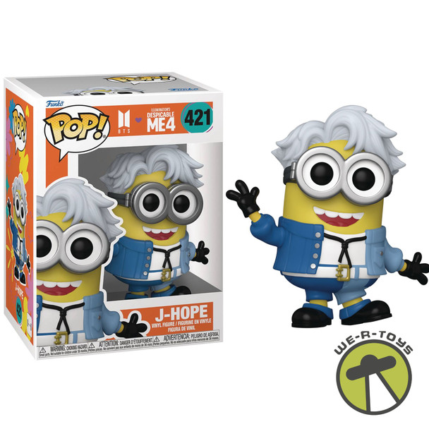 Funko Pop Rocks 421 Minions x BTS J-Hope Vinyl Figure Despicable Me 2024