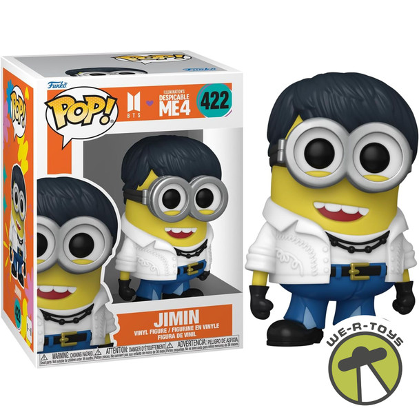 Funko Pop Rocks 422 Minions x BTS Jimin Vinyl Figure Despicable Me 2024