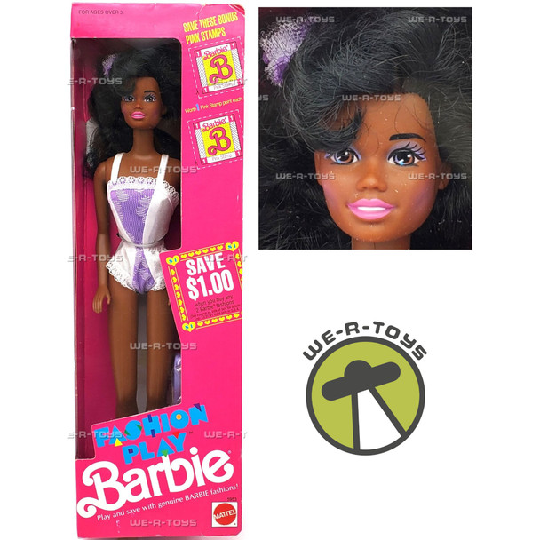Barbie Fashion Play Doll African American 1990 Mattel #5953 NRFB