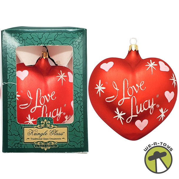 I Love Lucy Heart Kringle Glass Ornament Kurt S. Adler Inc