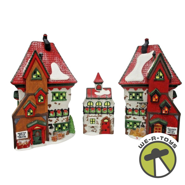 Department 56 North Pole Dolls & Santa's Bear Works 5635-9 Lighted Building 1997