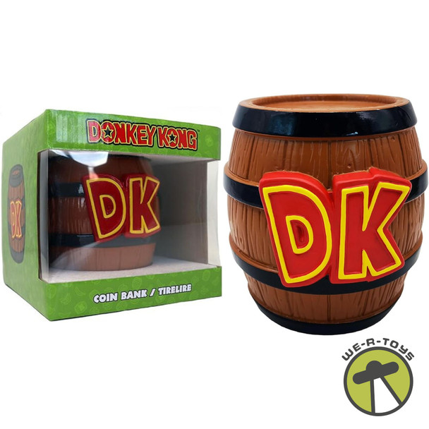 Donkey Kong DK Barrel Ceramic Coin Bank Pyramid America