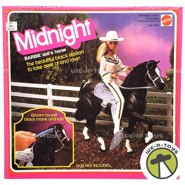 Midnight Barbie Doll's Horse Black Stallion 1981 Mattel 5337