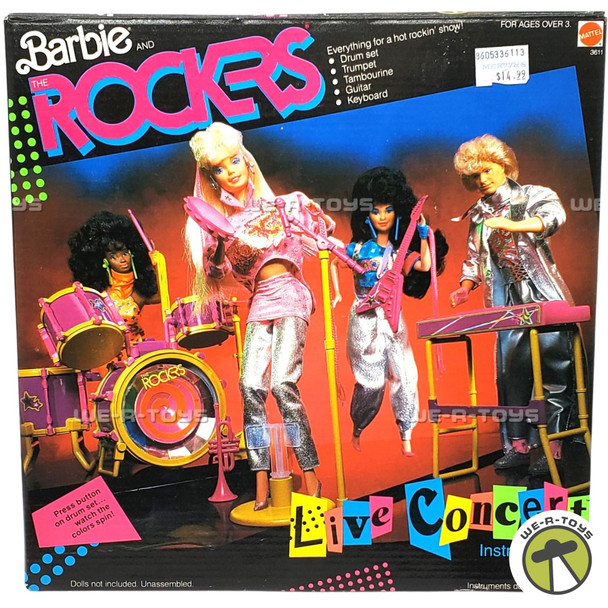 Barbie and the Rockers Live Concert Instruments Playset 1986 Mattel 3611