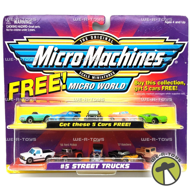 Micro Machines Micro World #5 Street Trucks Set 1999 Galoob No. 65130 NRFP
