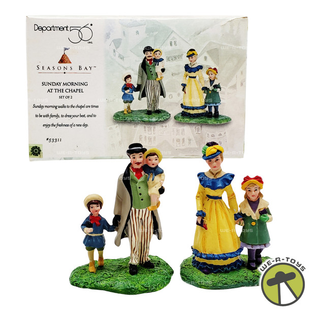 Dept 56 Seasons Bay Series Sunday Morning At The Chapel Set of 2 No. 53311