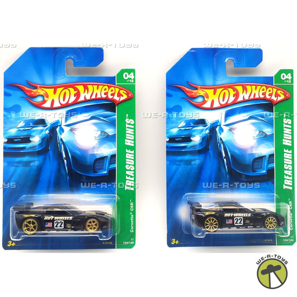 Hot Wheels Lot of 2 Corvette C6R Vehicle 4/12 Treasure Hunt 2006