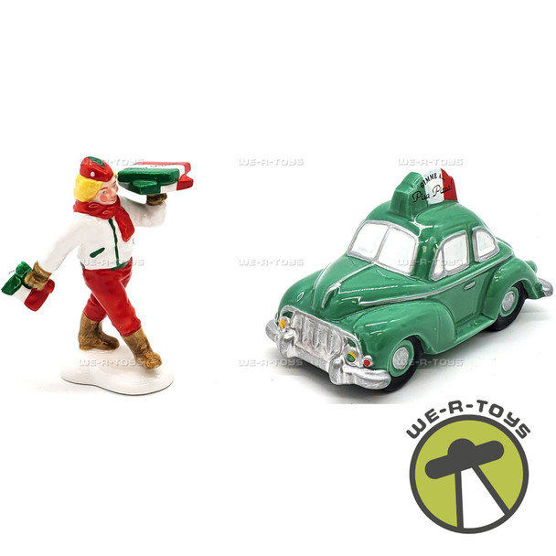 Department 56 Pizza Delivery Set of 2 The Original Snow Village Figurines