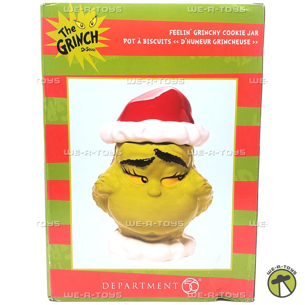 The Grinch Who Stole Christmas Dr. Suess Cookie Jar 2022 Department 56