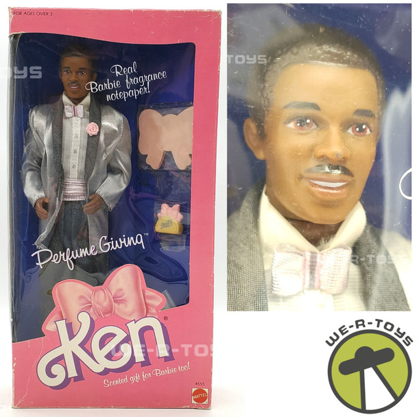Barbie Perfume Giving Ken African American Doll 1987 Mattel 4555