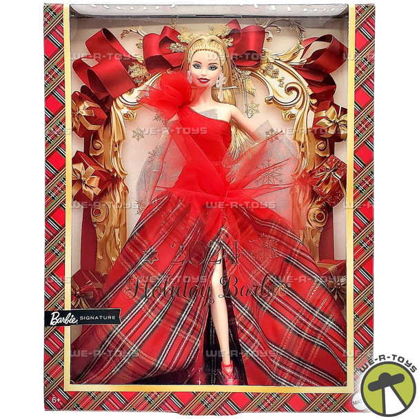 2024 Holiday Blonde Barbie Doll 2024 Mattel HRM65