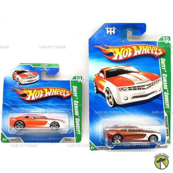 Hot Wheels Lot of 2 Chevy Camaro Concept Vehicle 10/12 Treasure Hunt 2009 Mattel