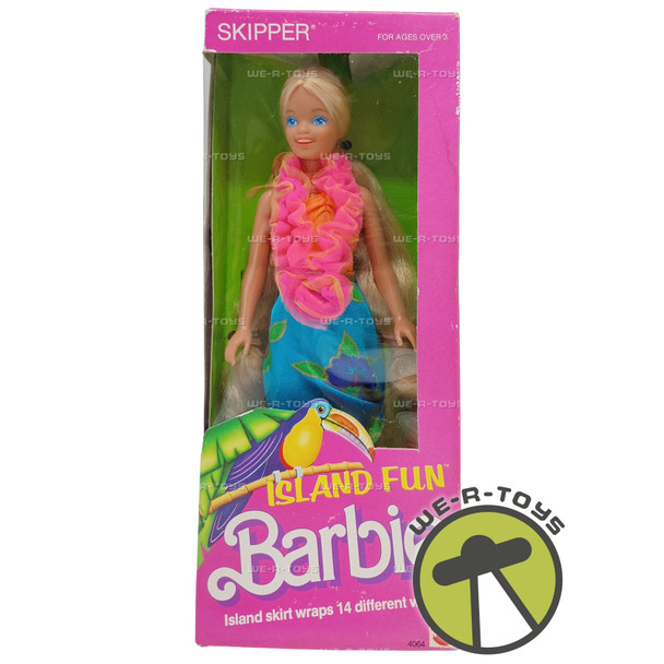 Barbie Skipper Island Fun Barbie Doll In Swimsuit Fashion 1987 Mattel 4064 New