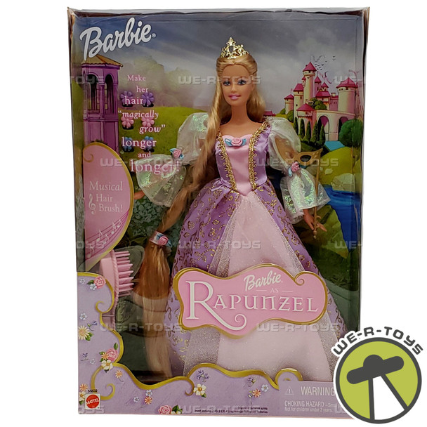 Barbie as Rapunzel Doll with Musical Hairbrush 2001 Mattel 55532