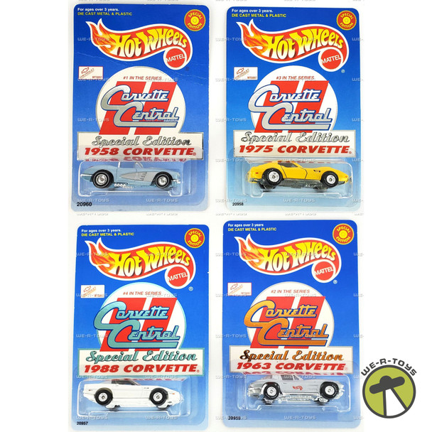 Hot Wheels Lot of 4 Corvette Central Special Edition Complete Set Mattel