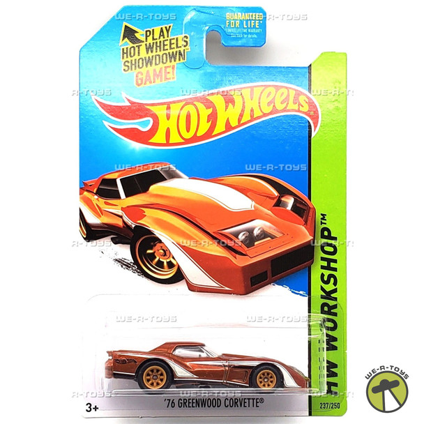 Hot Wheels 76 Greenwood Corvette HW Workshop Super Treasure 2013 Mattel #BFF37
