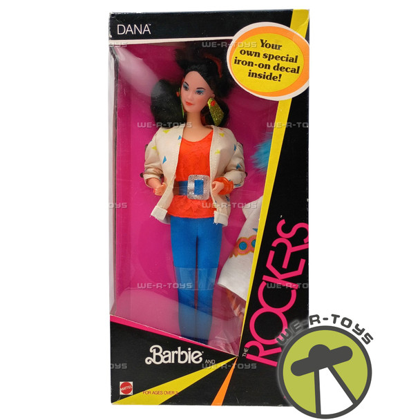 Barbie and The Rockers Dana Doll & Iron-On Decal For You 1985 Mattel No.1196 New
