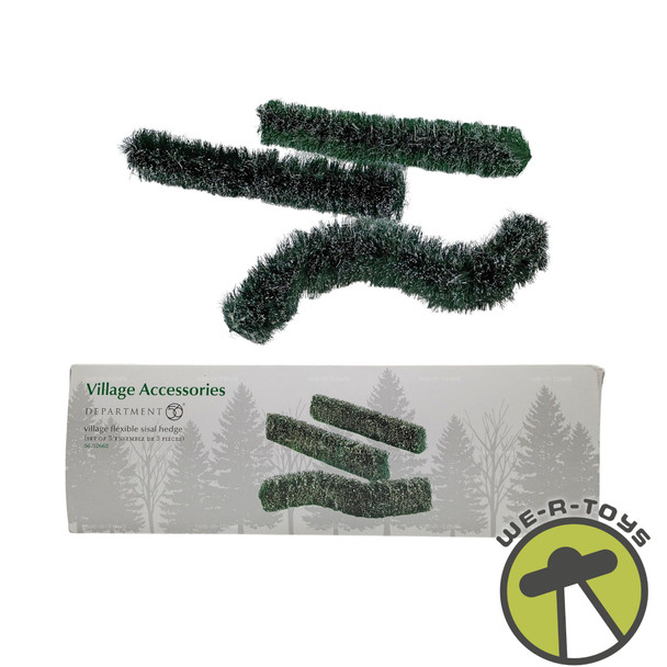 Department 56 Flexible Sisal Hedge Village Accessories 1997 Set of 3 New #52662