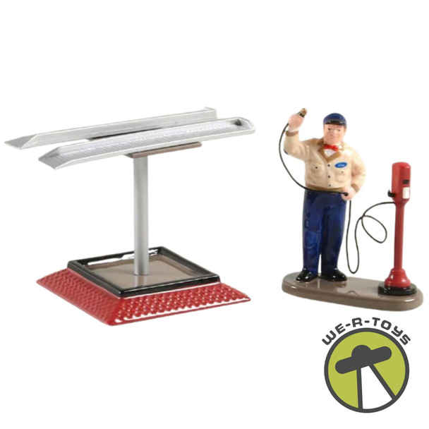 Department 56 Snow Village Quality Service at Ford Set of 2 Pieces 54970