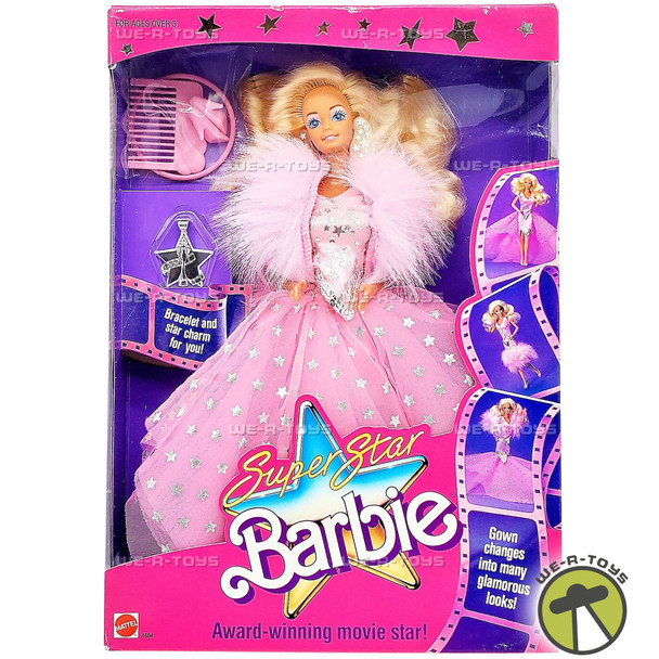 Superstar Barbie Doll Award Winning Movie Star 1988 Mattel 1604
