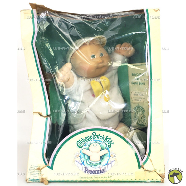 Cabbage Patch Kids Preemie Brown Hair Green Eyes 1983 Coleco #3870