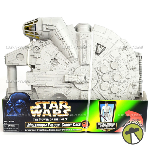 Star Wars Power of the Force Millennium Falcon Carry Case & Crew Trooper Kenner