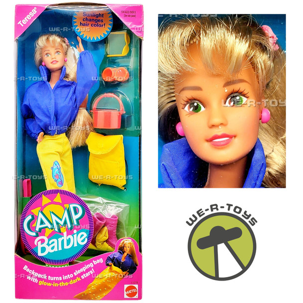 Barbie Camp Teresa Doll with Sleeping Bag Backpack 1993 Mattel 11078