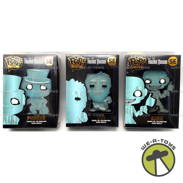Funko Pop! Disney The Haunted Mansion Set of 3 Enamel Pins Phineas, Ezra and Gus