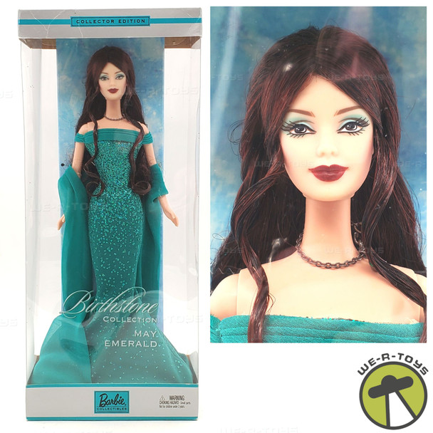 Birthstone Collection May Emerald Barbie Doll 2002 Mattel B3413 Collector