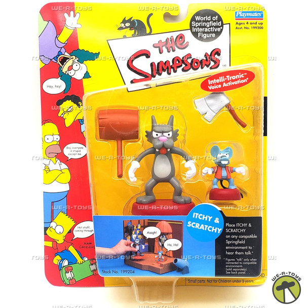 The Simpsons Interactive World of Springfield Itchy & Scratchy Figures Playmates