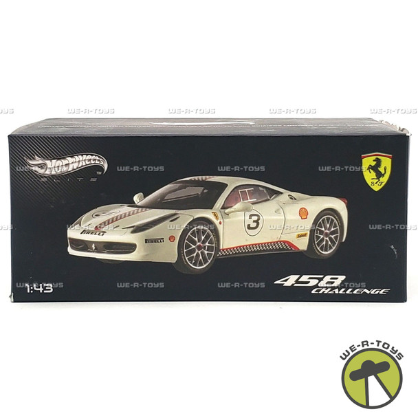 Hot Wheels Elite Ferrari 458 Challenge 1:43 Scale Vehicle 2012 Mattel #X5505