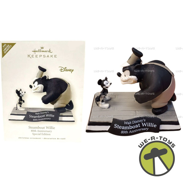 Disney Steamboat Willie 80th Anniversary Special Edition 2008 Hallmark Ornament