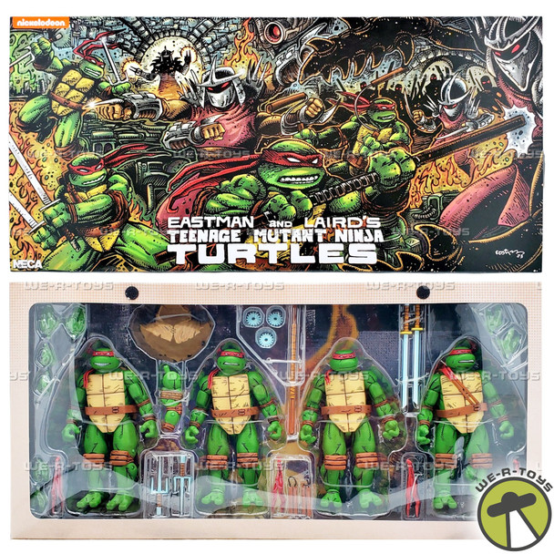 Eastman and Laird's TMNT Mirage Comics 4Pk Action Figure Set NECA 54329