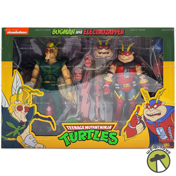 Teenage Mutant Ninja Turtles Bugman and Electrozapper Figures 2023 NECA #54291