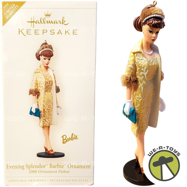 Evening Splendor Barbie Ornament with Brown Hair Hallmark Keepsake 2006