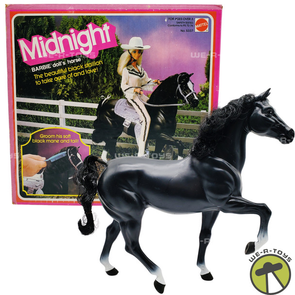 Midnight Barbie Doll's Horse Black Stallion 1981 Mattel No. 5337