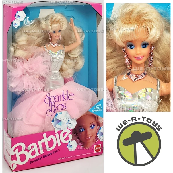 Sparkle Eyes Barbie Doll Prettiest Barbie Ever 1991 Mattel 2482