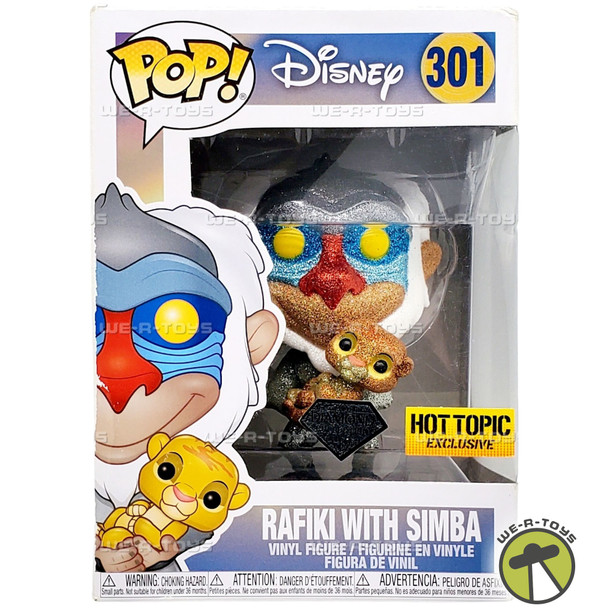 Funko POP Disney The Lion King Rafiki with Simba 301 Diamond Collection Figure