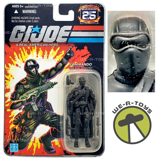 G.I. Joe 25th Anniversary Commando Snake Eyes Action Figure 2007 Hasbro