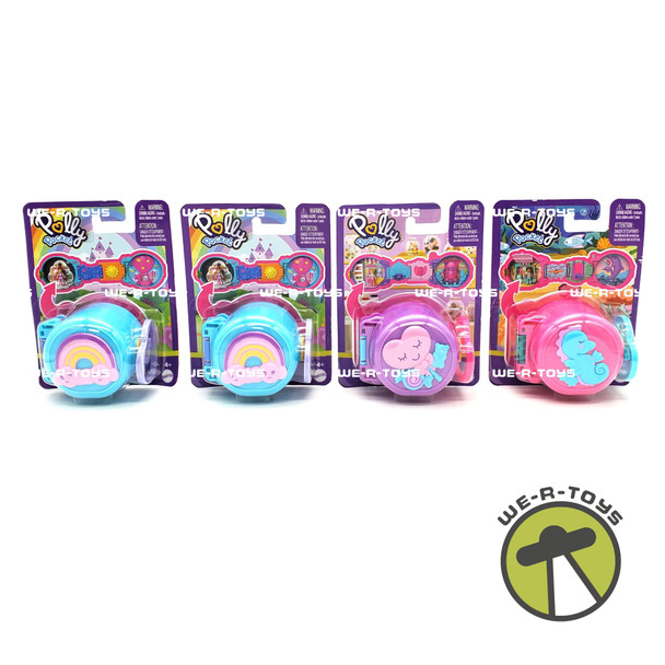 Polly Pocket Lot of 4 Compacts 2023 Mattel #17412-4