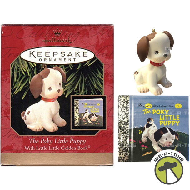 The Poky Little Puppy with Little Golden Book Ornament 1999 Hallmark Keepsake