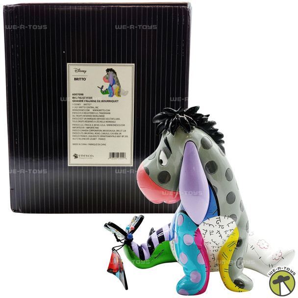 Disney Winnie the Pooh Eeyore 10" Big Fig Statue by Romero Britto Enesco